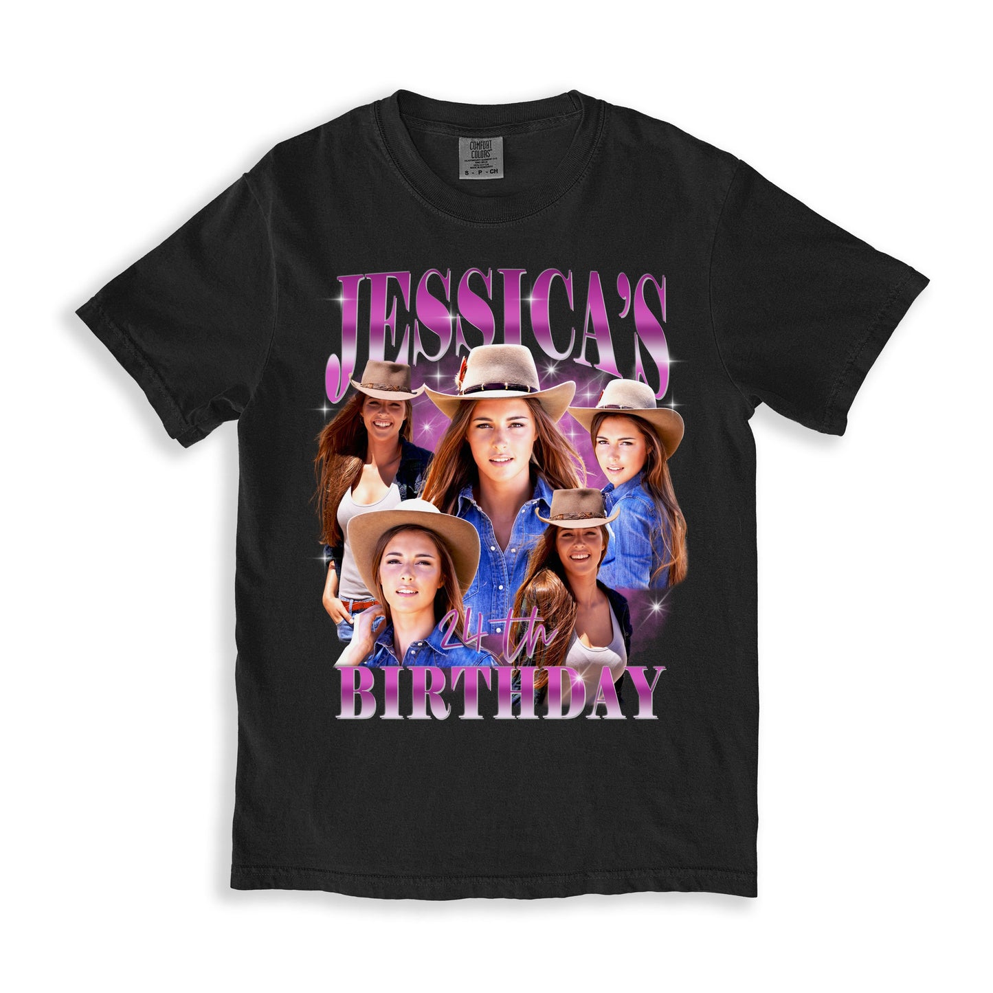 Custom Birthday Comfort Colors Unisex T-Shirt Personalized Birthday girl bootleg tee Bday gift for best friend-Family-Gift-Planet