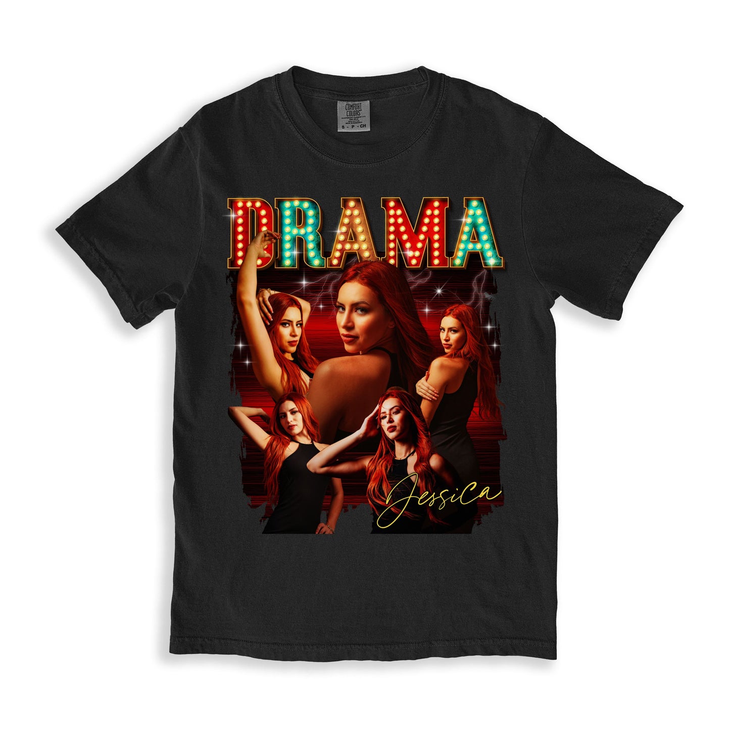 Custom Drama Comfort Colors Unisex T-Shirt Personalized Theater Drama teacher bootleg tee Broadway comedy actor-Family-Gift-Planet