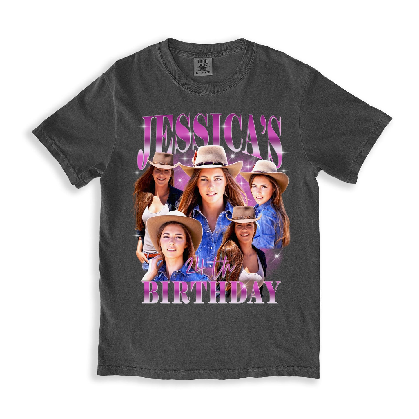 Custom Birthday Comfort Colors Unisex T-Shirt Personalized Birthday girl bootleg tee Bday gift for best friend-Family-Gift-Planet