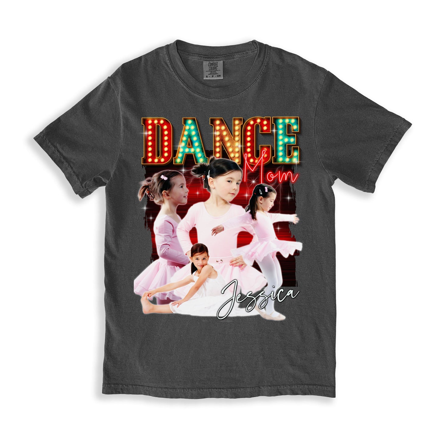 Custom Dance mom Comfort Colors Unisex T-Shirt Personalized Dance mama bootleg your photos dancer dance competition-Family-Gift-Planet