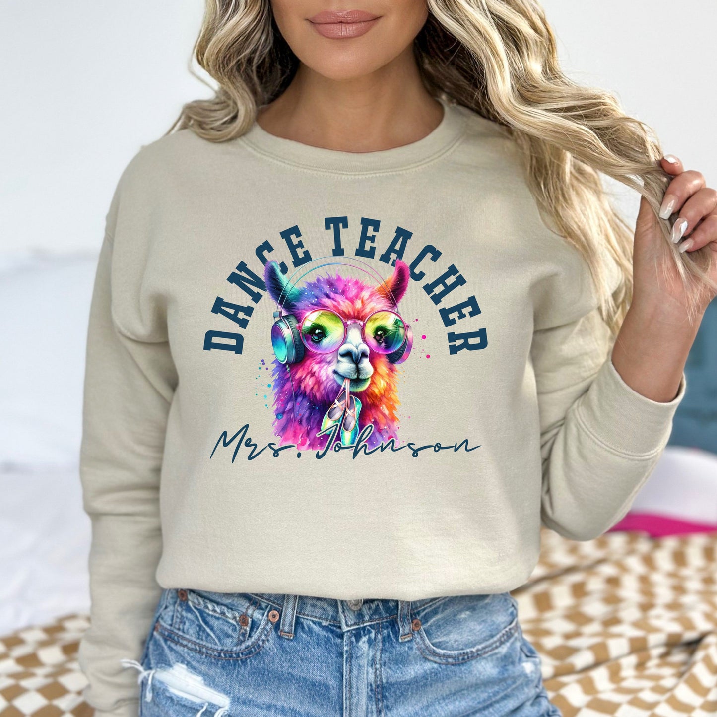 Dance teacher funny Personalized Unisex Sweatshirt Custom Ballet daner Sand-Sand-Family-Gift-Planet