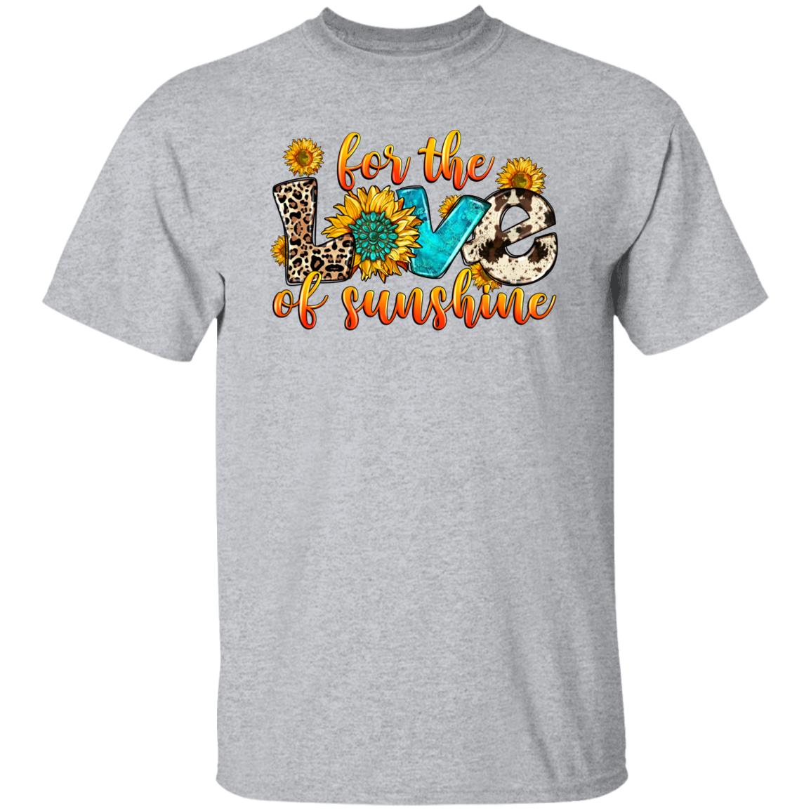 For the love of sunshine T-Shirt gift Sunflowers summer love Unisex tee Sand White Sport Grey-Family-Gift-Planet
