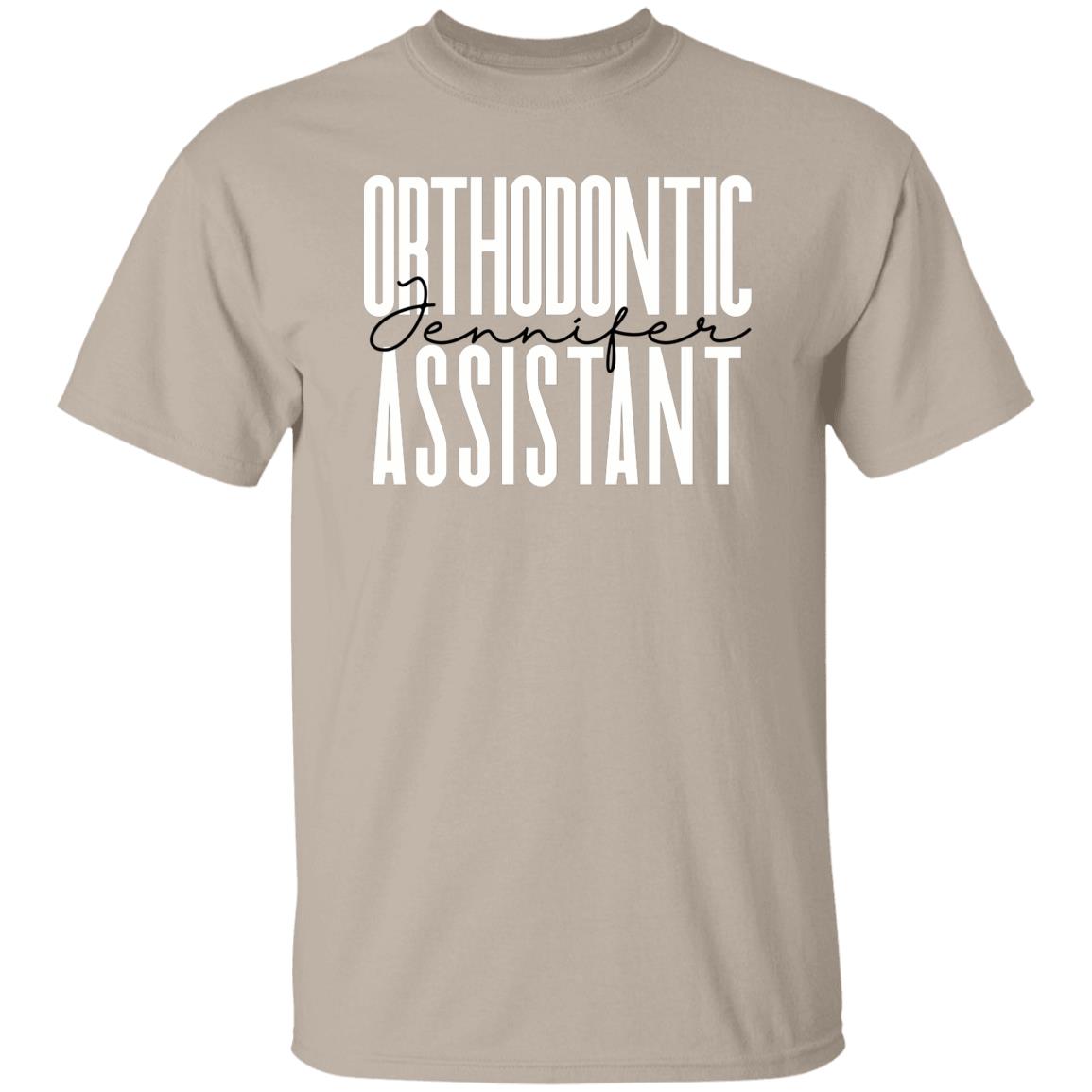 Personalized Orthodontic assistant T-shirt gift Custom Orthodontist Unisex Tee Sand Pink Light Blue-Family-Gift-Planet