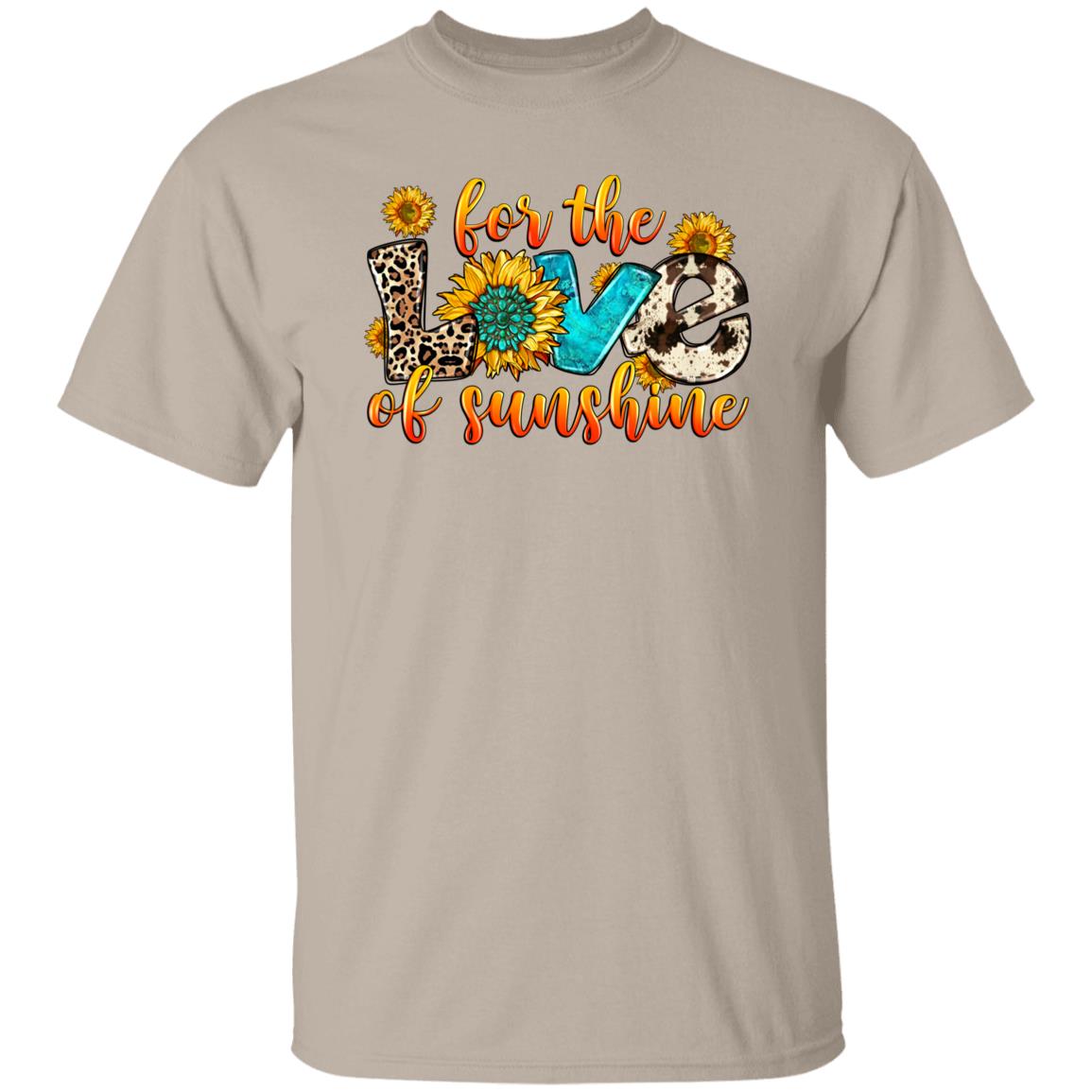 For the love of sunshine T-Shirt gift Sunflowers summer love Unisex tee Sand White Sport Grey-Family-Gift-Planet
