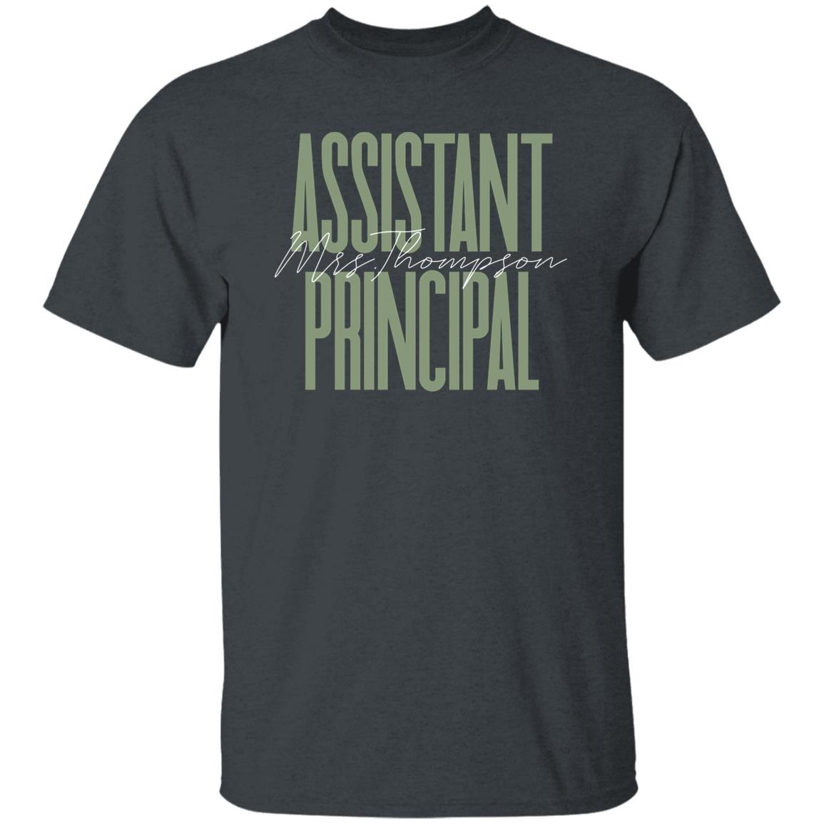 Assistant Principal T-Shirt gift School principal assistance Customized Unisex tee Black Navy Dark Heather-Family-Gift-Planet