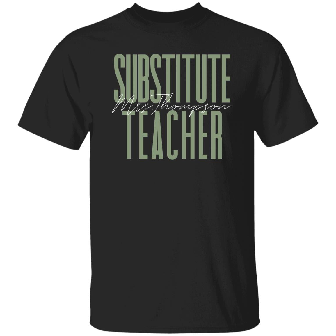 Substitute teacher T-Shirt gift Customized Unisex tee Black Navy Dark Heather-Family-Gift-Planet