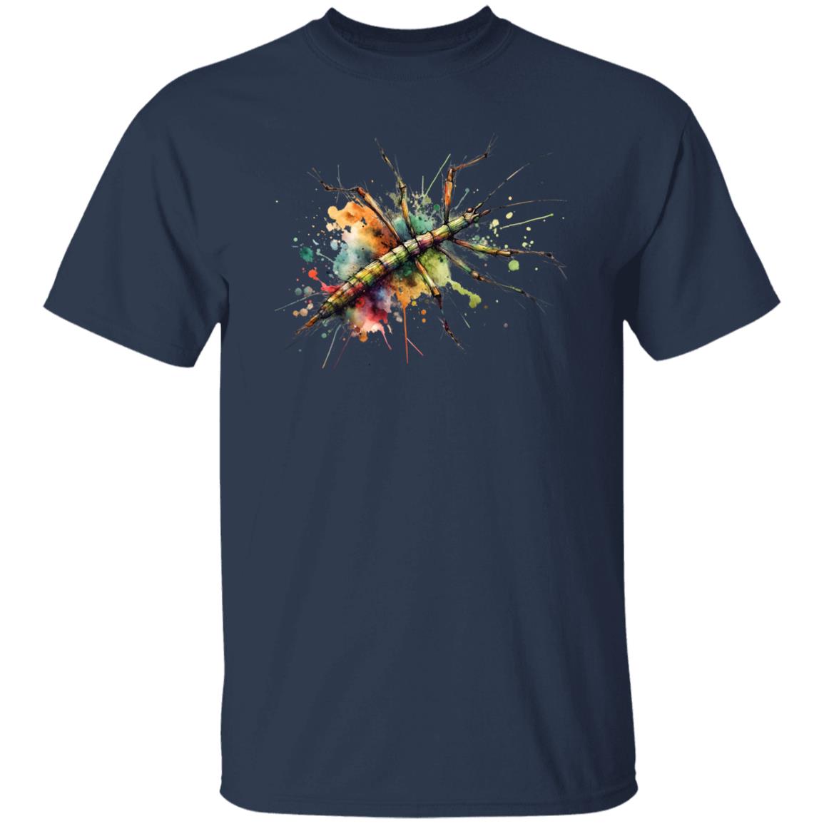 Stick bug Color Splash Unisex T-Shirt Black Navy Dark Heather-Family-Gift-Planet