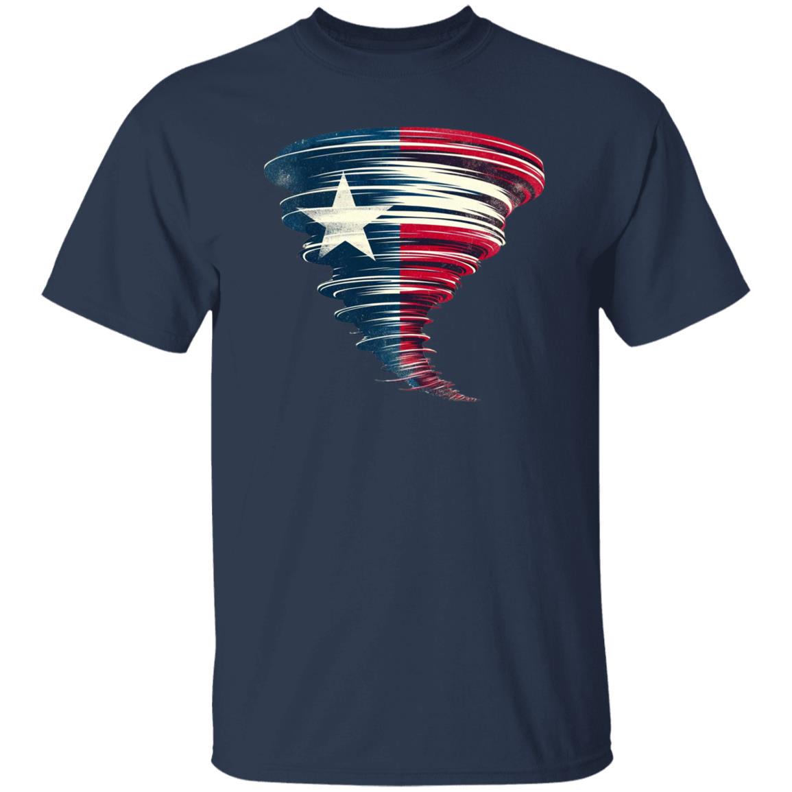 Texas Tornado T-Shirt gift America Texas flag Tornado Unisex tee Black Navy Dark Heather-Family-Gift-Planet