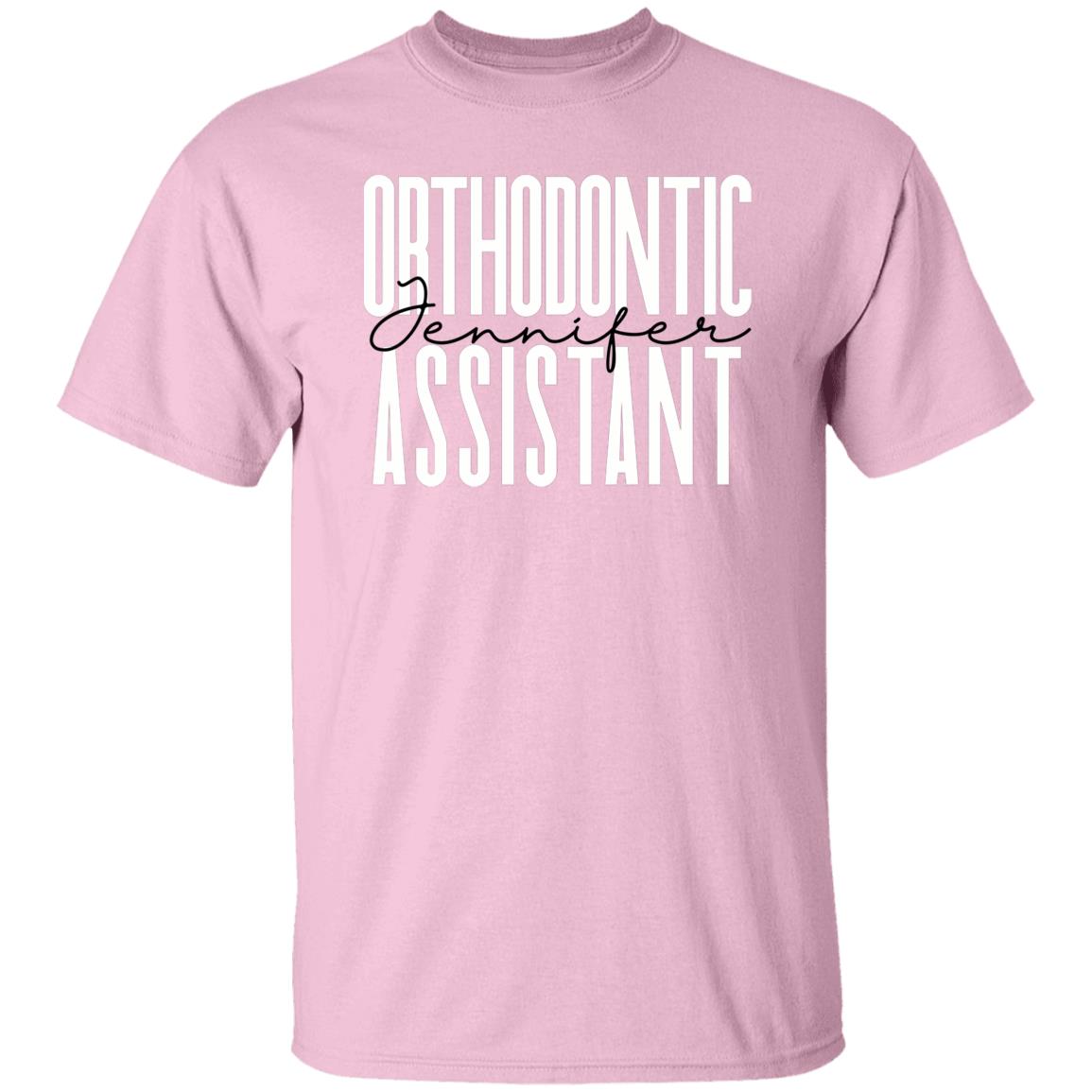 Personalized Orthodontic assistant T-shirt gift Custom Orthodontist Unisex Tee Sand Pink Light Blue-Family-Gift-Planet