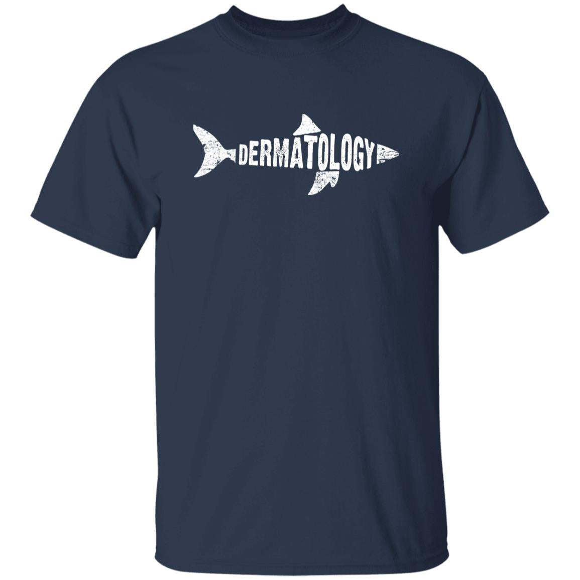Dermatology Shark T-Shirt Derm squad Dermatology nurse Florida Unisex Tee Black Navy Dark Heather-Family-Gift-Planet