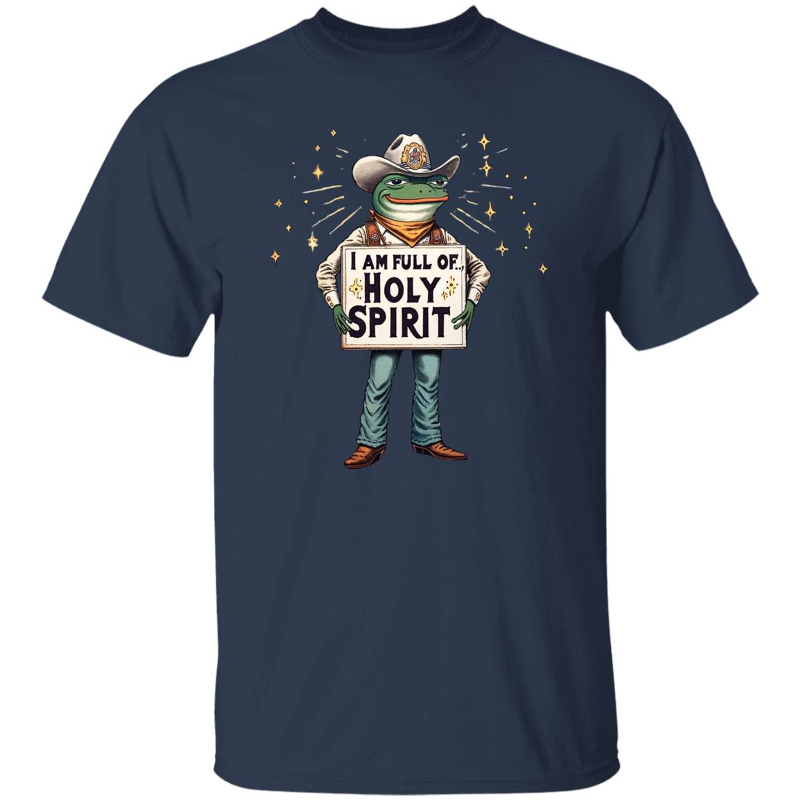 Full of Holy Spirit funny Texas Unisex T-shirt Texas sheriff tee Black Navy Dark Heather-Navy-Family-Gift-Planet