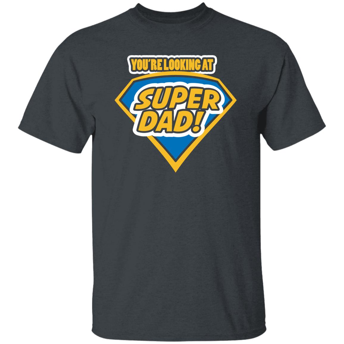 You're looking at Super Dad Unisex T-shirt Father's day gift black dark heather-Dark Heather-Family-Gift-Planet