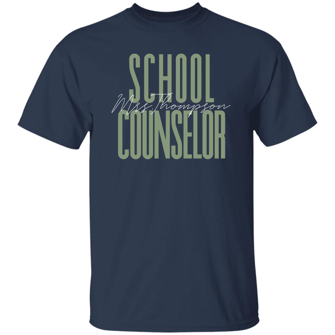 School Counselor T-Shirt gift School Counseling Customized Unisex tee Black Navy Dark Heather-Family-Gift-Planet