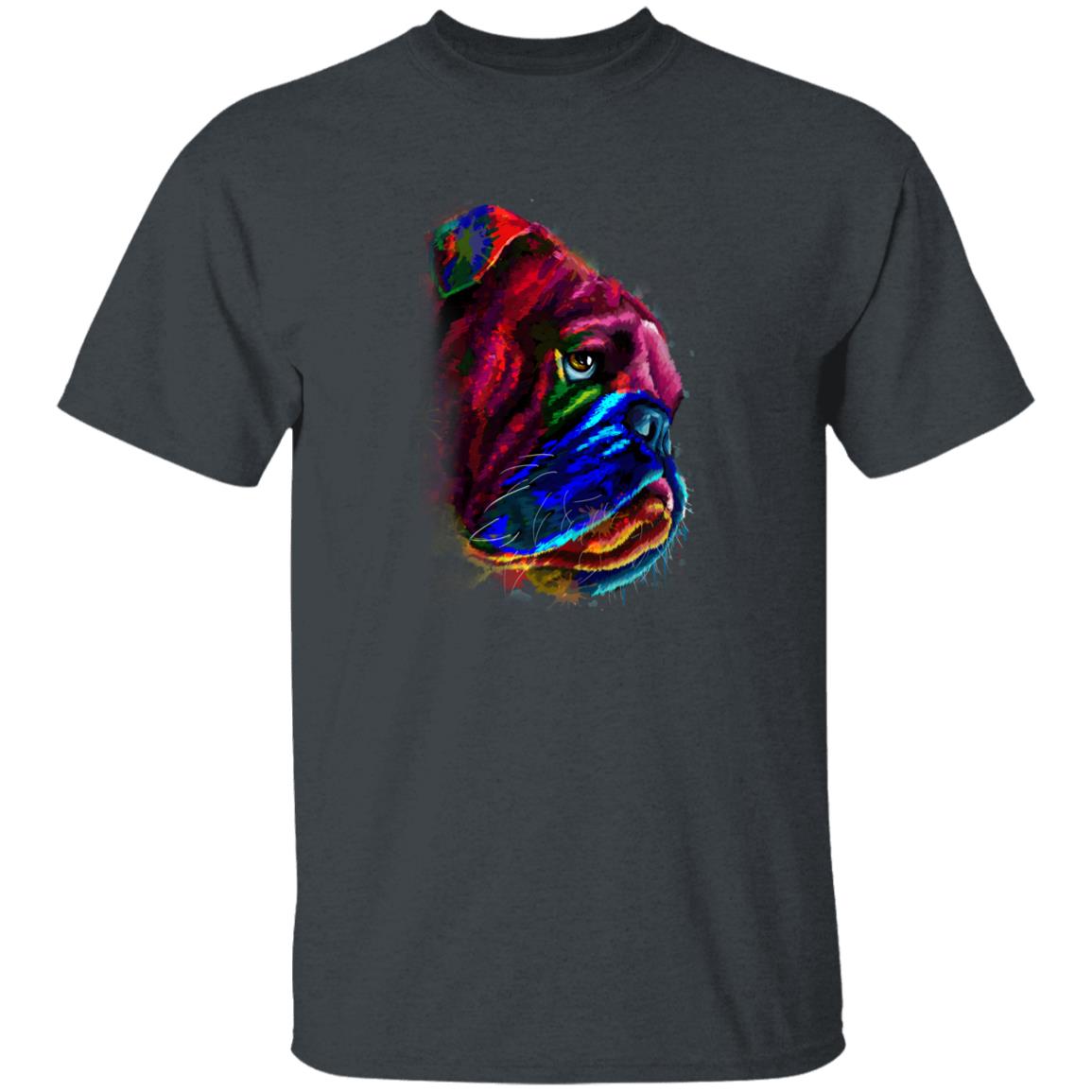 Abstract Bulldog Unisex shirt S-2XL black navy dark heather-Dark Heather-Family-Gift-Planet