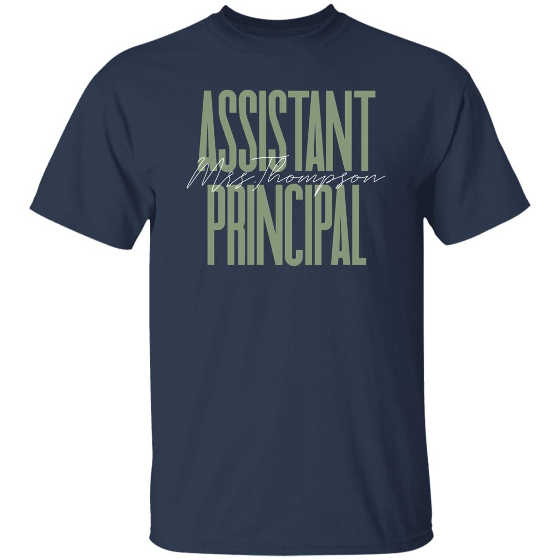 Assistant Principal T-Shirt gift School principal assistance Customized Unisex tee Black Navy Dark Heather-Family-Gift-Planet