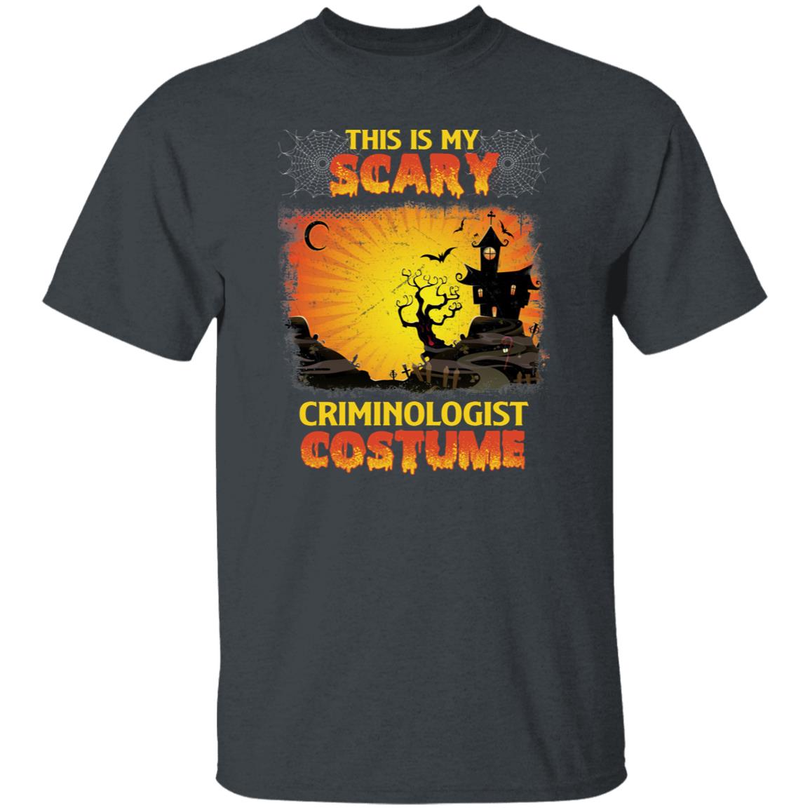 Criminologist Halloween Unisex T-Shirt Scary Spooky Criminologist costume tee Black Dark Heather-Family-Gift-Planet