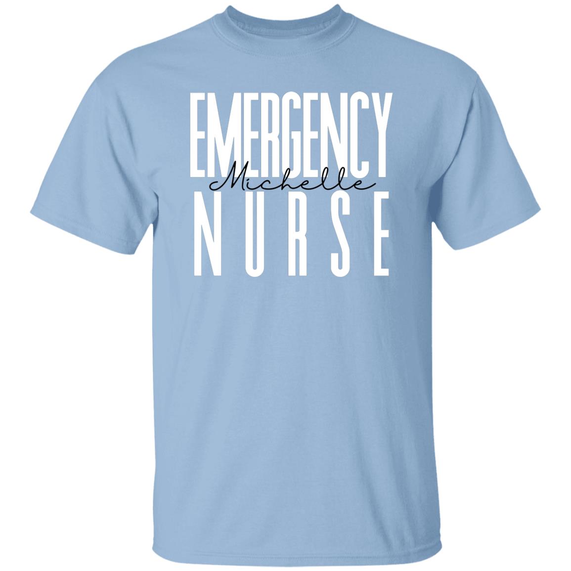 Personalized Emergency nurse Unisex T-shirt Custom Name ER nurse Sand Blue Pink-Family-Gift-Planet