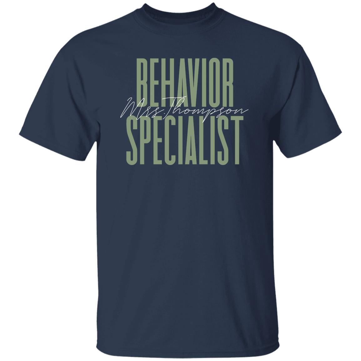 Behavior Specialist T-Shirt gift Behavior Analyst therapist Customized Unisex tee Black Navy Dark Heather-Family-Gift-Planet