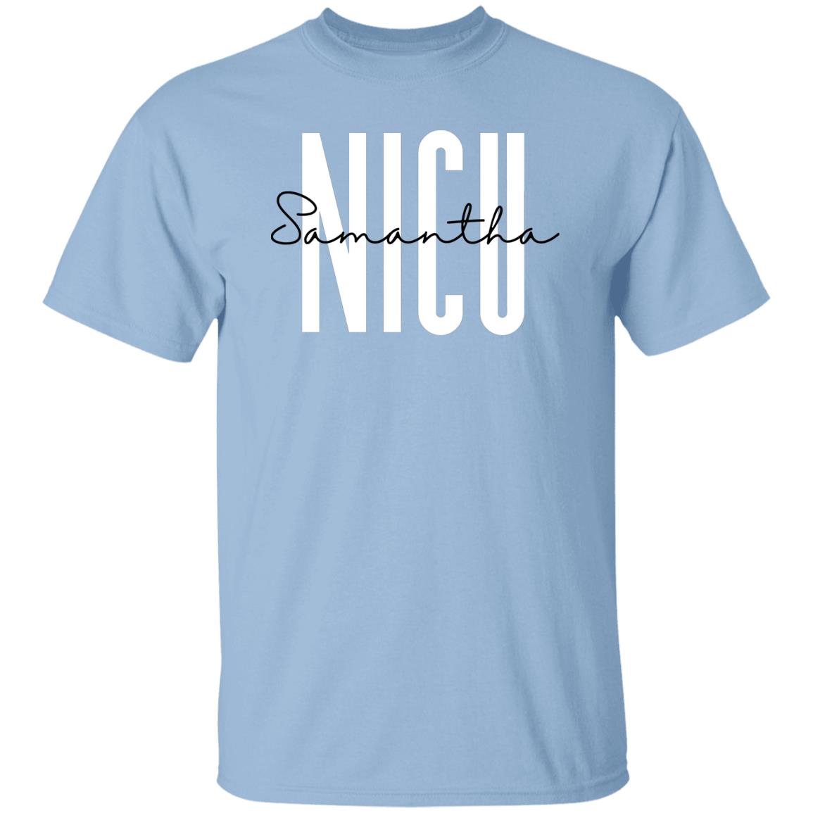 Personalized NICU T-Shirt gift Custom name Neonatal Intensive Care nurse Unisex Tee Sand Pink Blue-Family-Gift-Planet