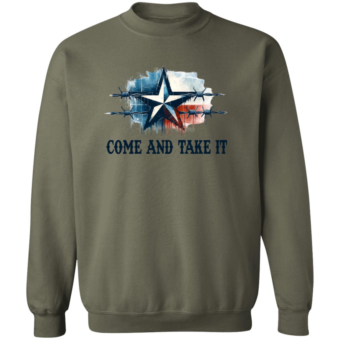 Come and take it Unisex Sweatshirt border truck Texas black-Family-Gift-Planet