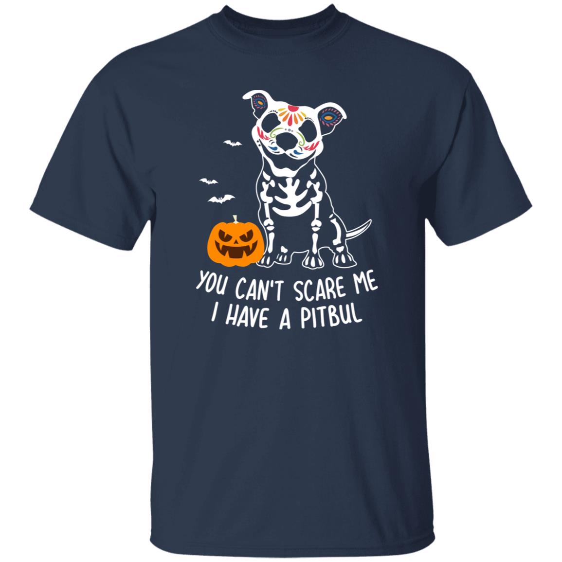 Pitbull Halloween T-Shirt gift scary Dog mom Unisex tee Black Navy Dark Heather-Family-Gift-Planet