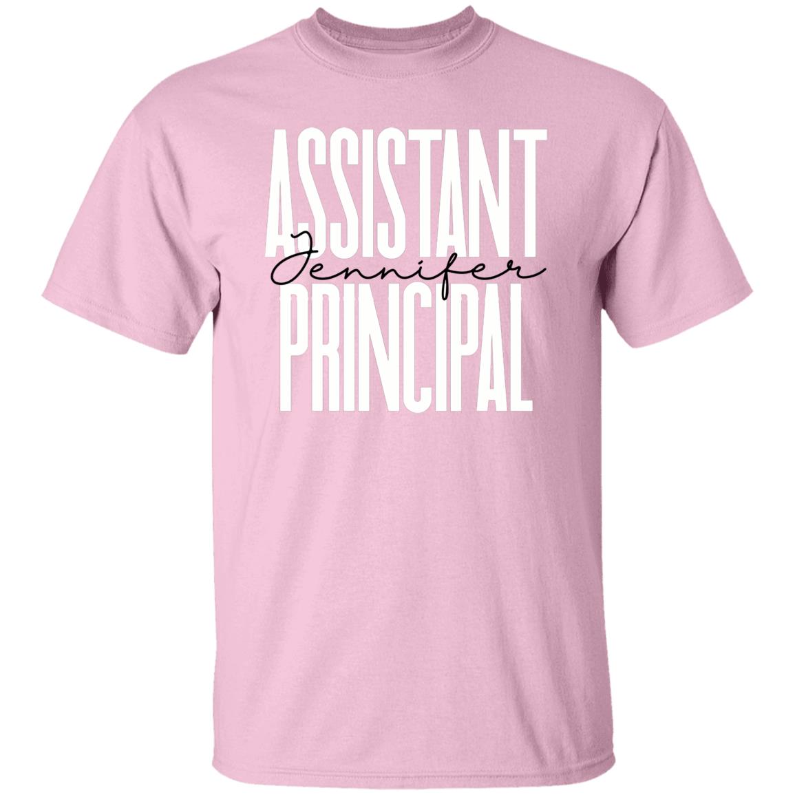 Personalized Assistant principal Unisex T-shirt Custom name AP Sand Blue Pink-Family-Gift-Planet