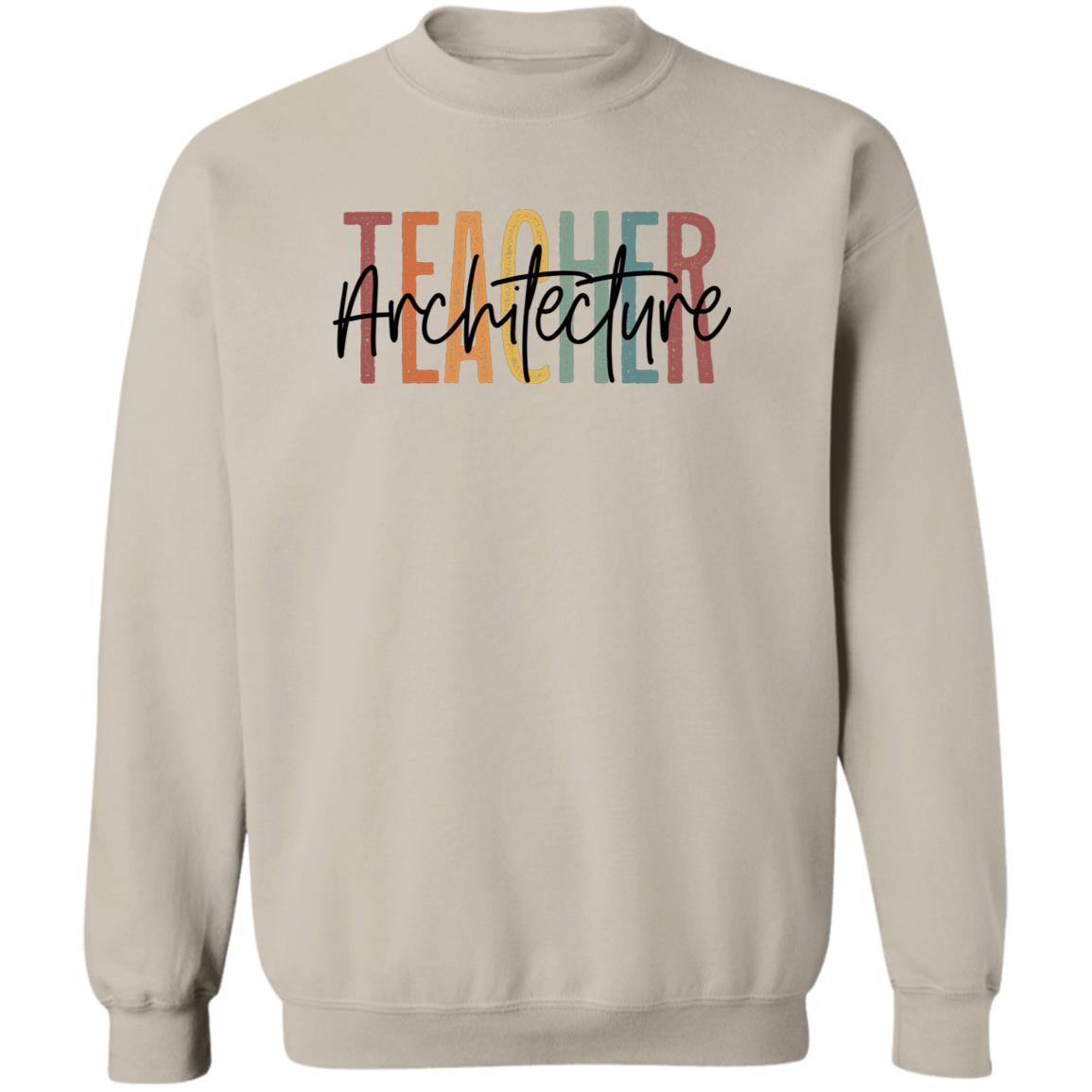 Architecture teacher Sweatshirt Crewneck Unisex Gildan Sand Ash S-2XL-Sand-Family-Gift-Planet