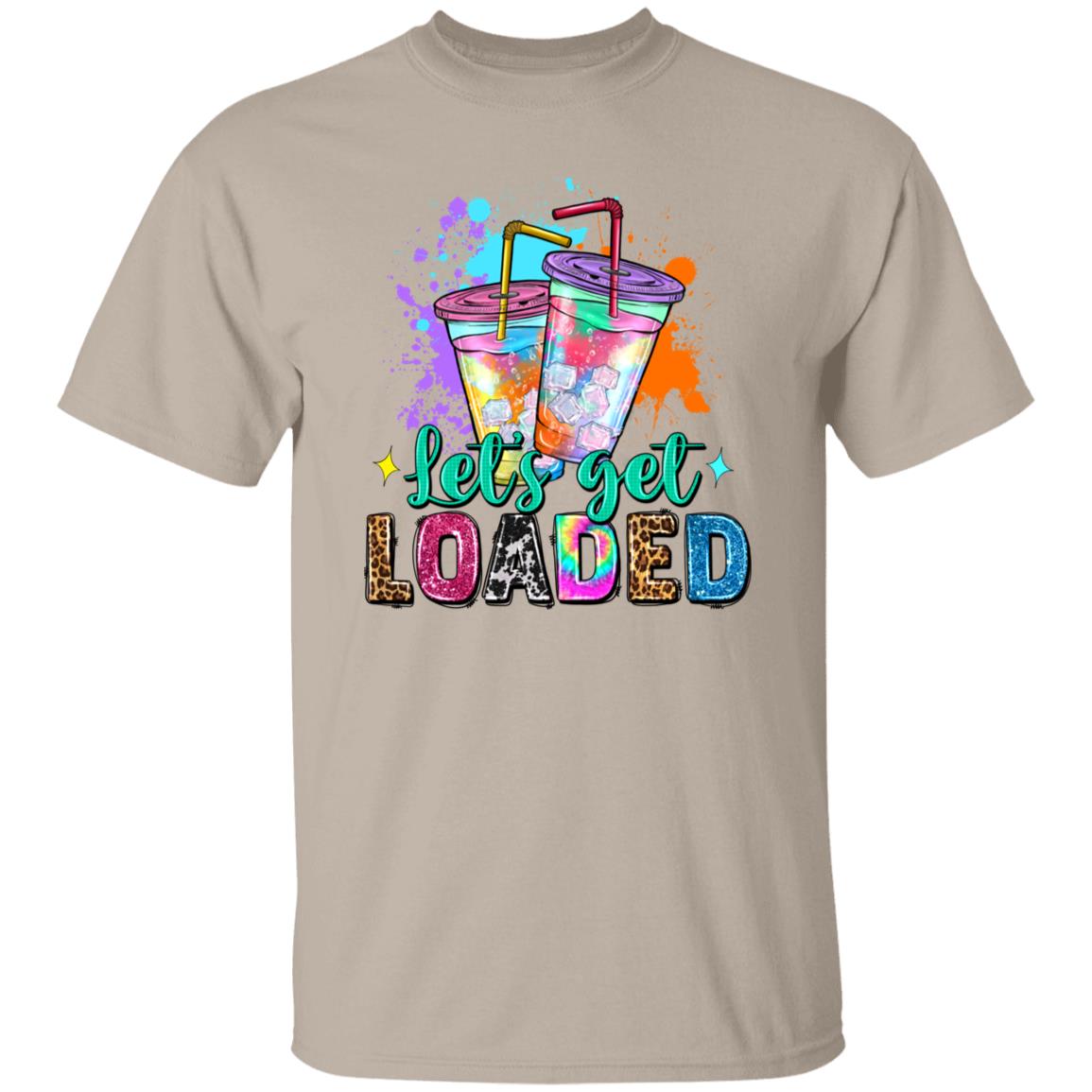 Lets get loaded T-Shirt gift Summer Ice tee color splash Unisex Tee Sand White Sport Grey-Family-Gift-Planet