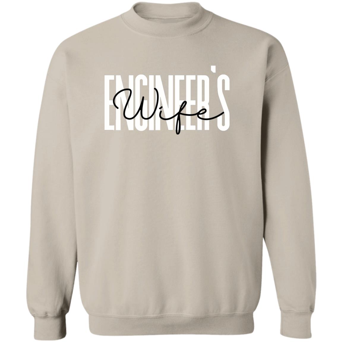Engineer's wife Unisex Sweatshirt Crewneck Sand S-2XL-Sand-Family-Gift-Planet