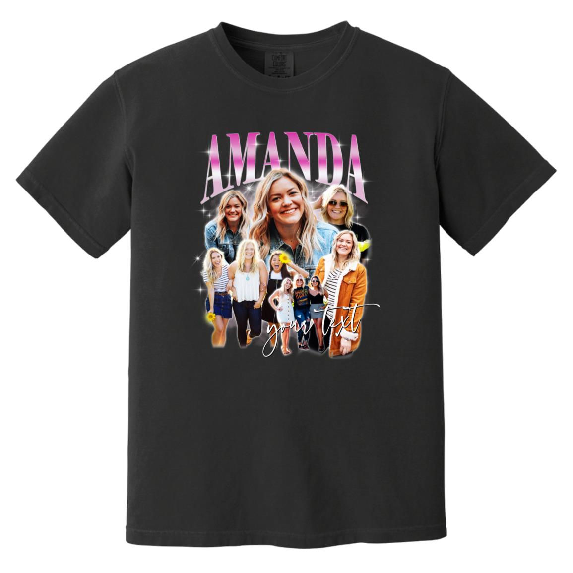 custom 59 - Girl Custom Comfort Colors Unisex T-Shirt Personalized bootleg rap tee-Black-Family-Gift-Planet