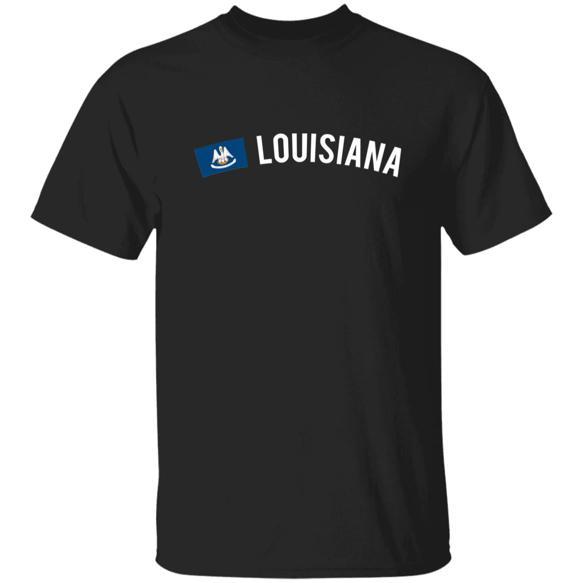 Louisiana Unisex T-shirt gift Louisiana flag tee New Orleans Baton Rouge White Black-Family-Gift-Planet