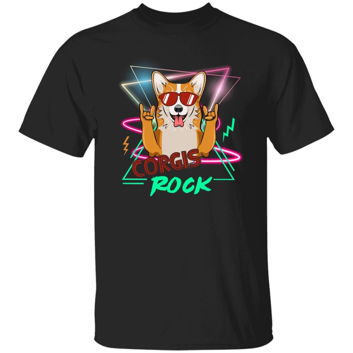 Corgis rock Unisex t-shirt gift corgi mom tee black navy dark heather-Family-Gift-Planet