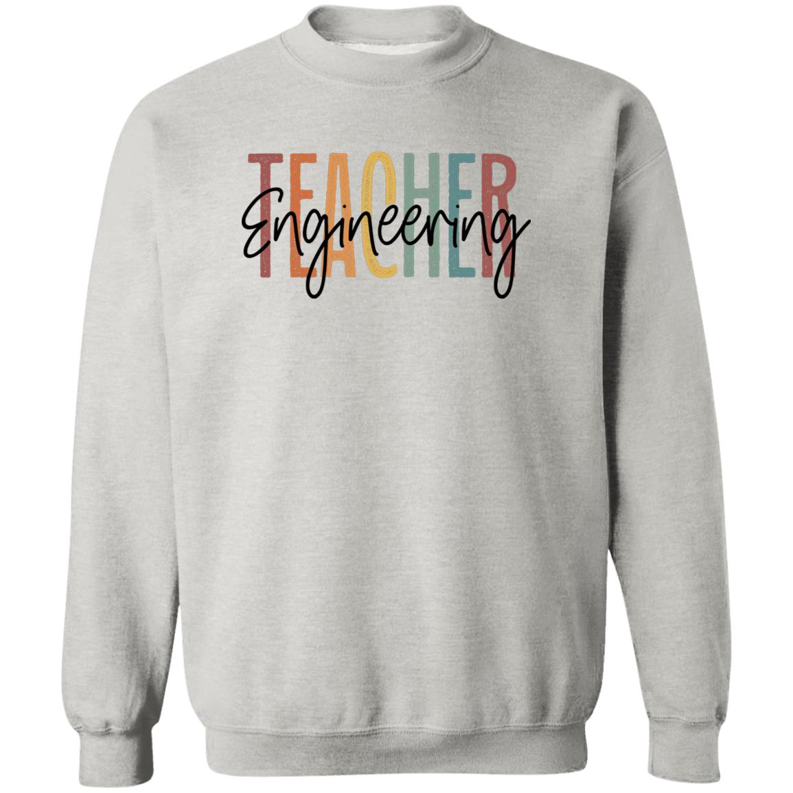 Engineering teacher Sweatshirt Crewneck Unisex Gildan Sand Ash S-2XL-Ash-Family-Gift-Planet