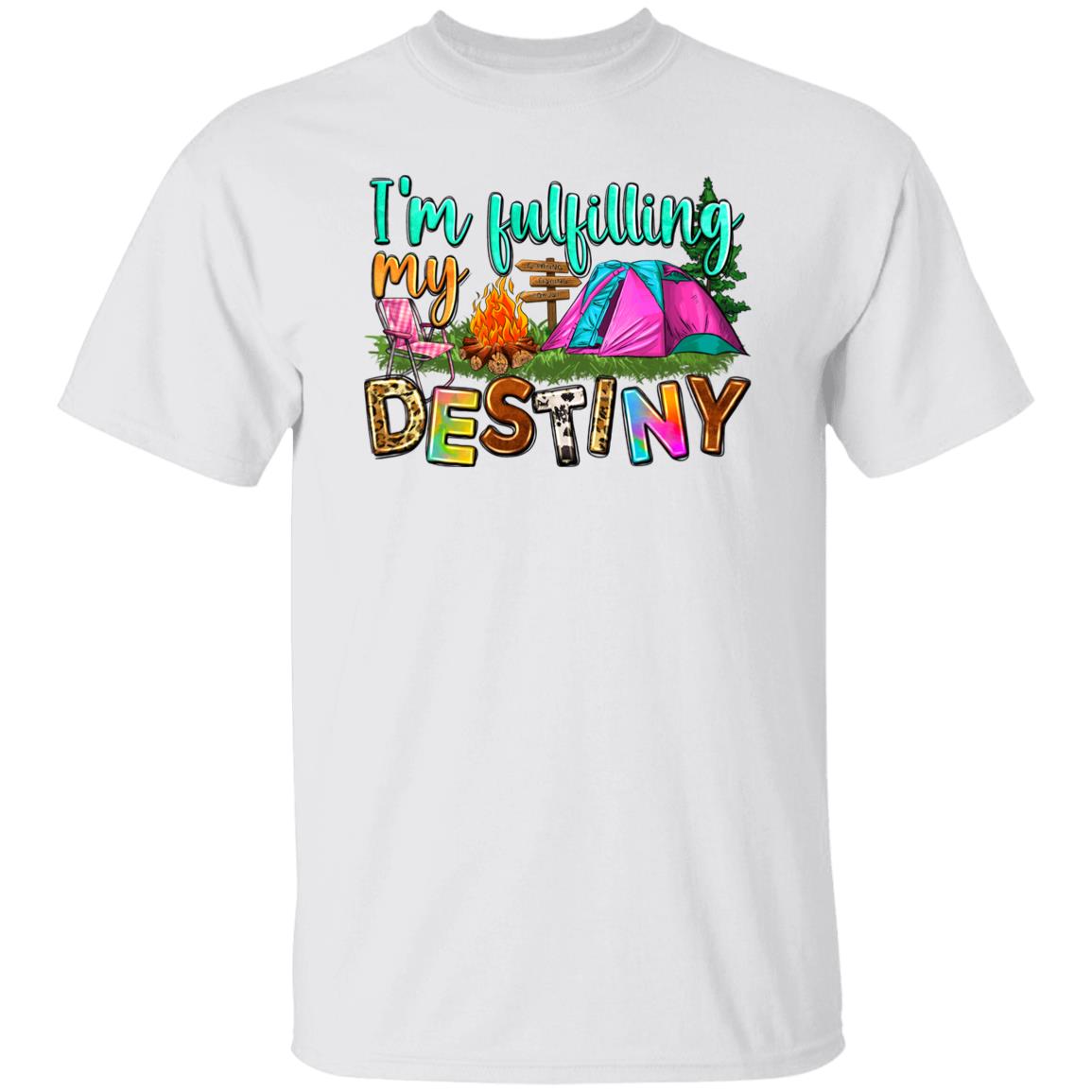 I'm fulfilling my destiny camping T-Shirt happy camper Unisex Tee Sand White Sport Grey-Family-Gift-Planet