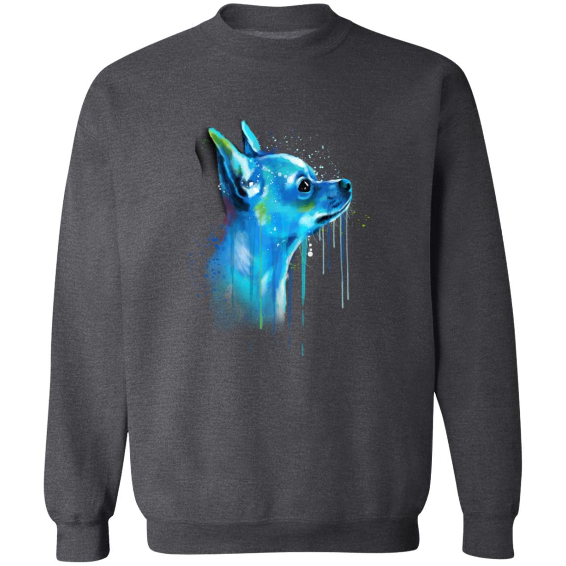 Abstract Chihuahua dog Unisex Crewneck Sweatshirt with expressive splashes-Family-Gift-Planet