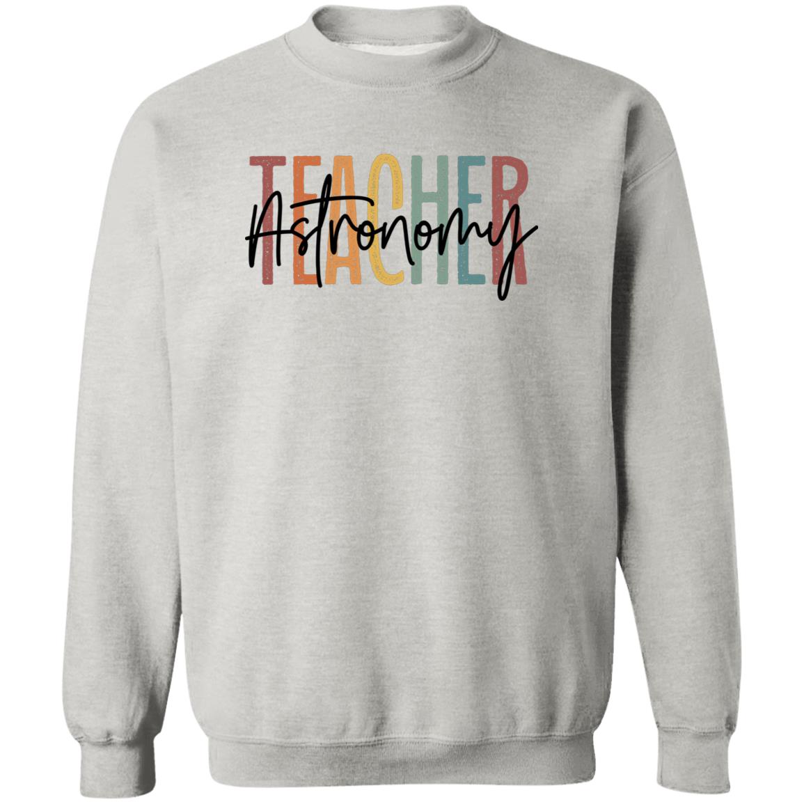 Astronomy teacher Sweatshirt Crewneck Unisex Gildan Sand Ash S-2XL-Ash-Family-Gift-Planet