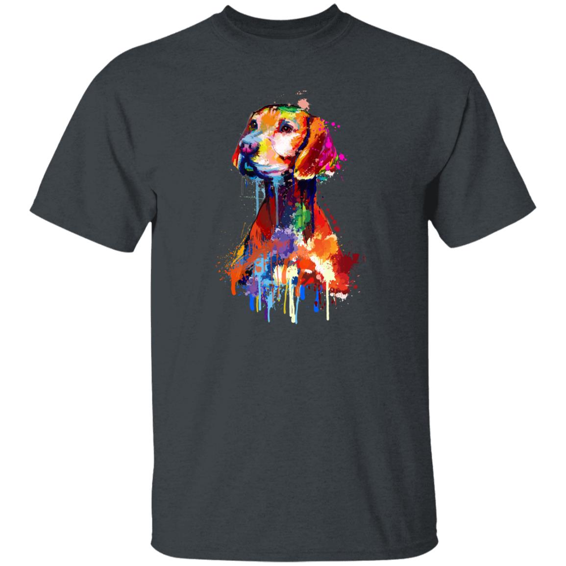 Watercolor Vizsla dog Unisex shirt S-2XL black navy dark heather-Dark Heather-Family-Gift-Planet