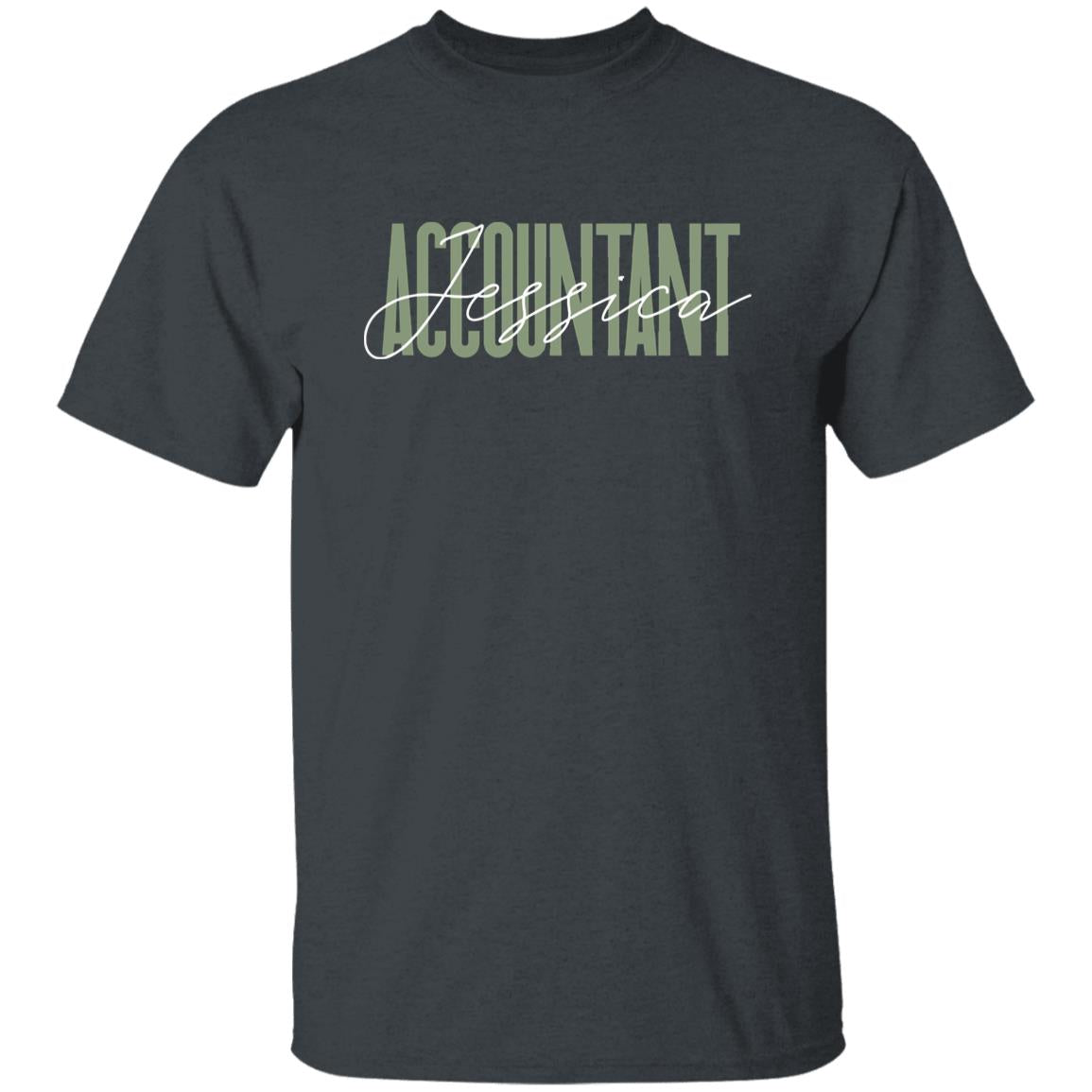 Accountant T-Shirt gift Tax season auditor accounting Customized Unisex tee Black Navy Dark Heather-Family-Gift-Planet