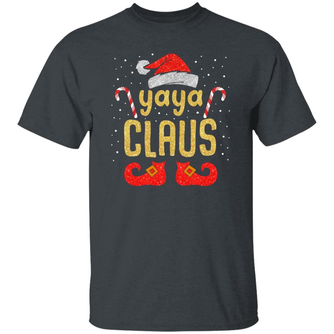 Yaya Claus Christmas Unisex shirt Black Dark Heather-Family-Gift-Planet