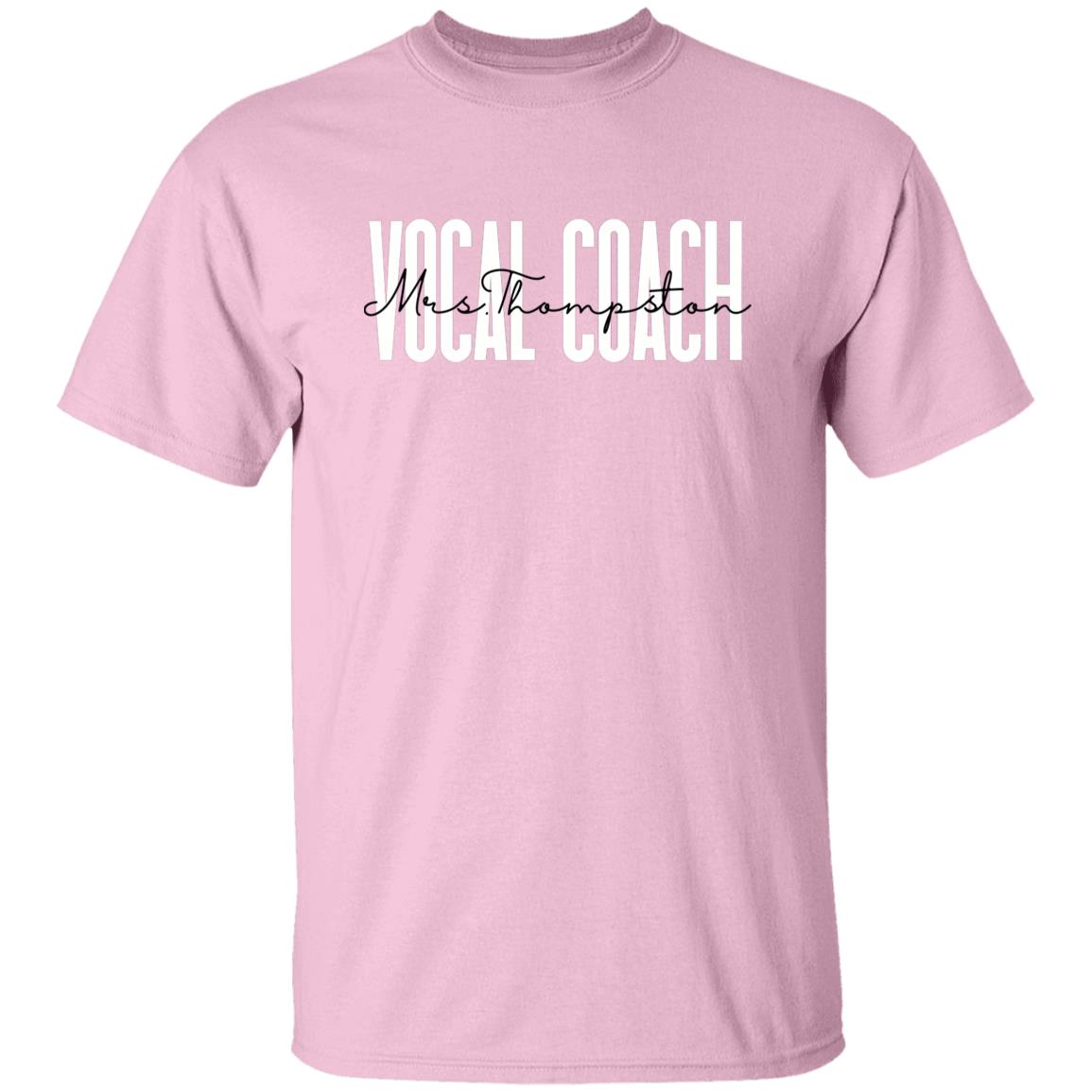 Personalized Vocal coach T-shirt gift Custom name School Vocal coach Music teacher Unisex Tee Sand Pink Light Blue-Family-Gift-Planet