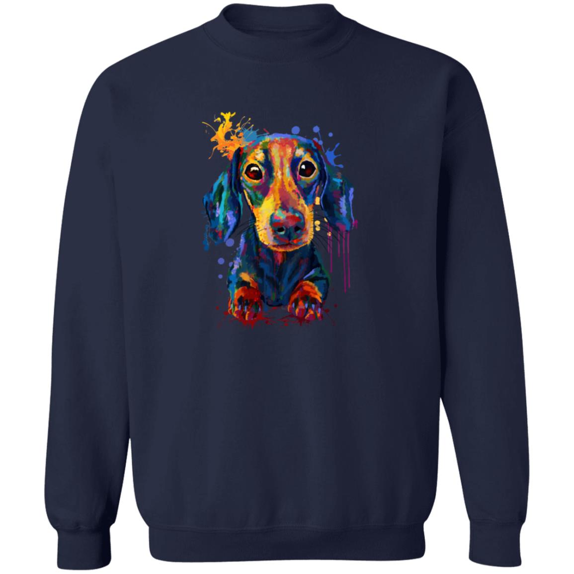 Artistic Dachshund dog Unisex Crewneck Sweatshirt digital Art-Family-Gift-Planet
