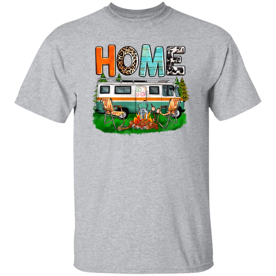 Home camping T-Shirt gift Summer Caravan camper Unisex tee Sand White Sport Grey-Family-Gift-Planet