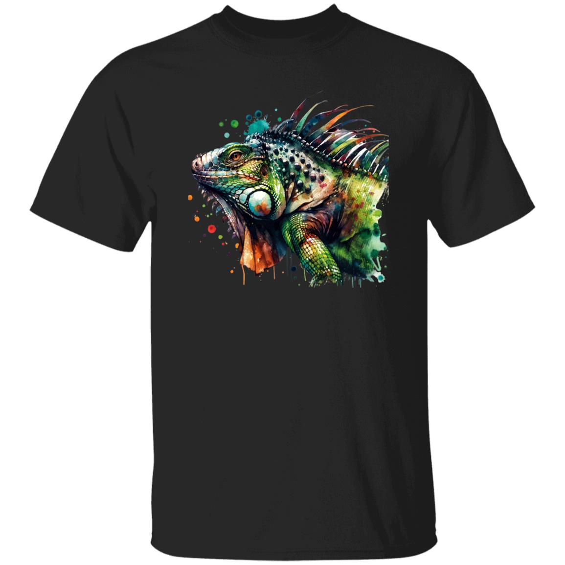 Iguana mama Color Splash Unisex T-Shirt Black Navy Dark Heather-Family-Gift-Planet