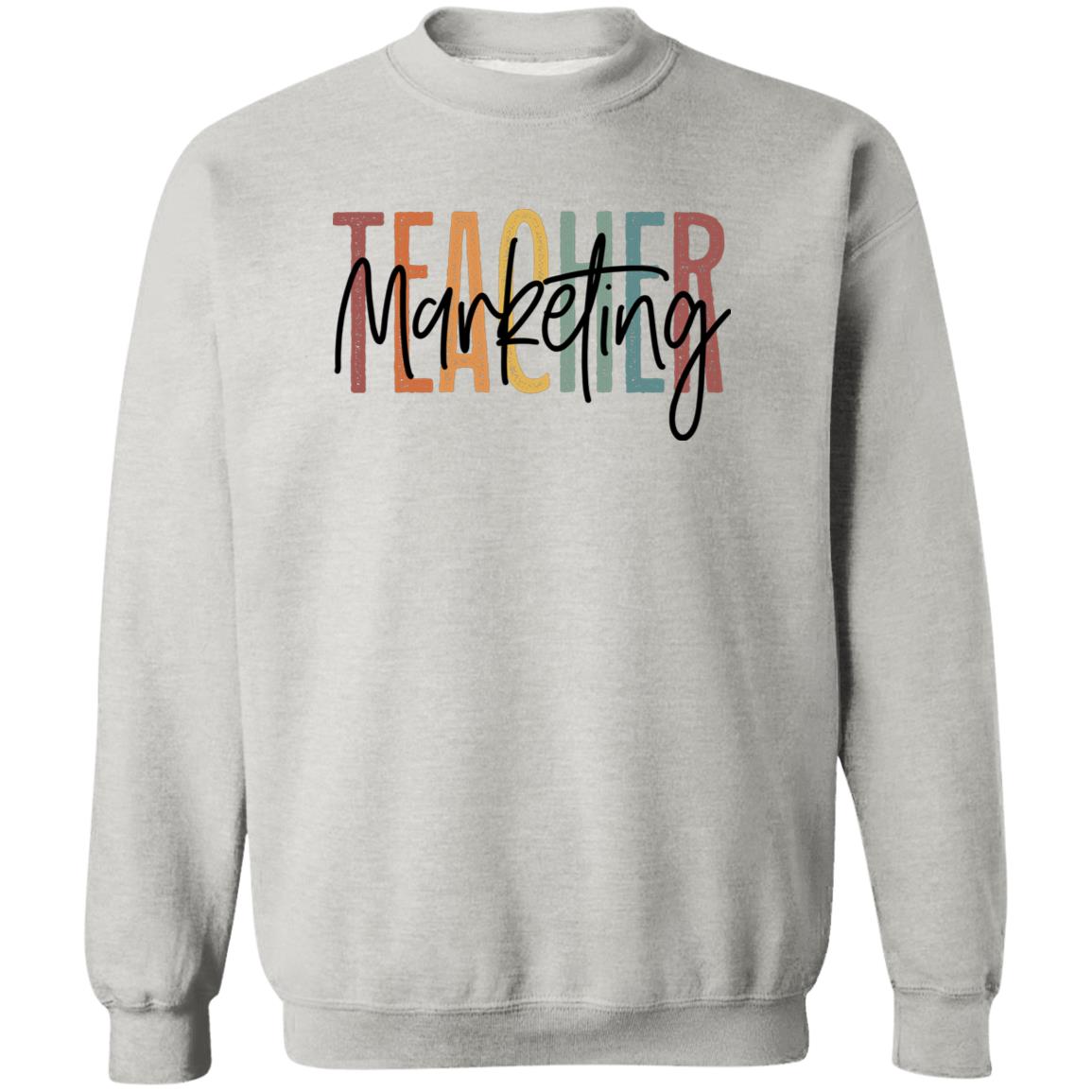 Marketing teacher Sweatshirt Crewneck Unisex Gildan Sand Ash S-2XL-Ash-Family-Gift-Planet