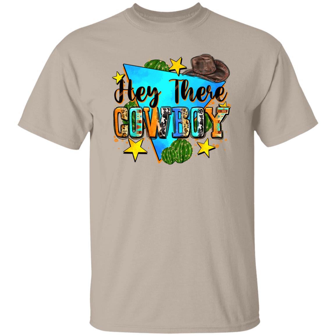 Hey there cowboy T-Shirt gift Western girl Texas cowgirl Unisex tee Sand White Sport Grey-Family-Gift-Planet