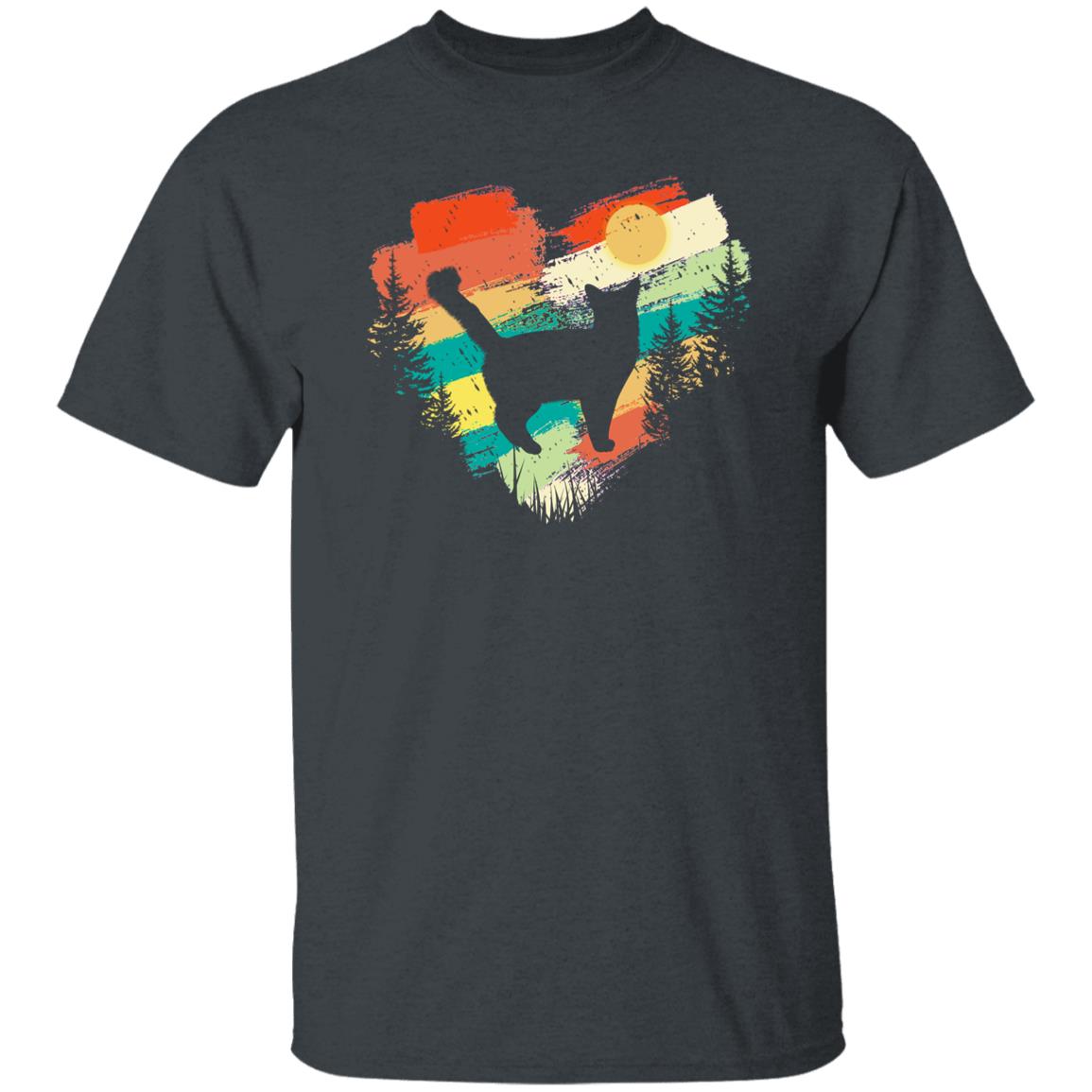 Somali cat heart Unisex shirt Somali cat owner tee Black Dark Heather-Family-Gift-Planet