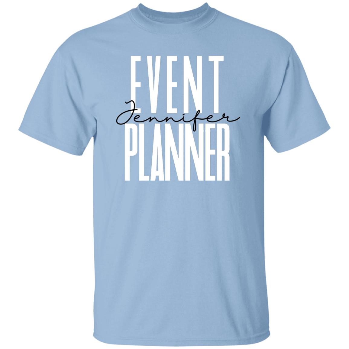 Personalized Event planner Unisex T-shirt Custom Name Wedding planner Sand Blue Pink-Family-Gift-Planet
