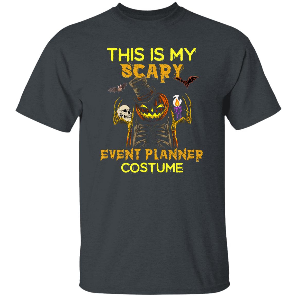 Event planner Halloween Unisex T-Shirt Scary Spooky Wedding Organizer costume tee Black Dark Heather-Family-Gift-Planet