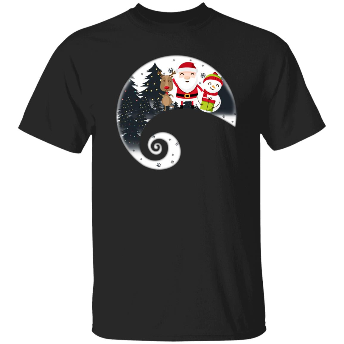 Cute Christmas Unisex shirt winter Holiday tee Black Dark Heather-Family-Gift-Planet