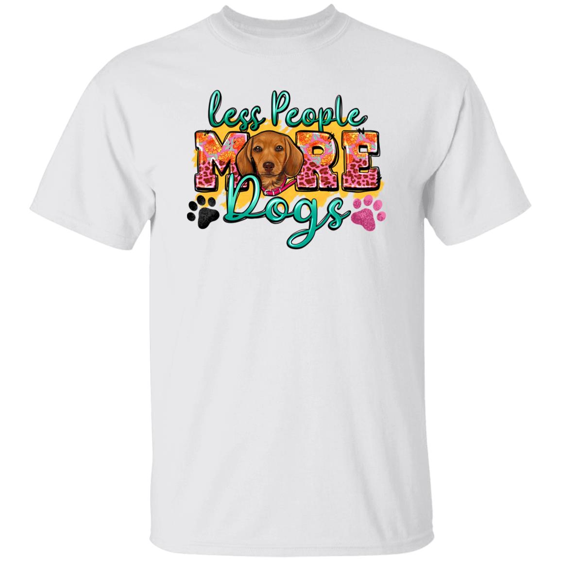 Less people more dogs T-Shirt gift Dachshund mom Unisex Tee Sand White Sport Grey-Family-Gift-Planet